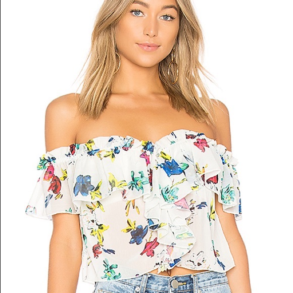 House of Harlow 1960 Tops - NWT $98 HOH x Revolve Garrett top in Jura Floral